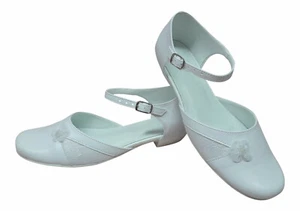 Kommunionschuhe Schuhe Kommunion Festliche Kinderschuhe innen Leder Perlenblume - Bild 1 von 1