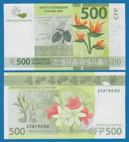 French Pacific Territories 500 Francs P 5 (ND 2014) UNC Cover