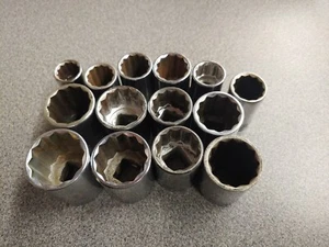 CRAFTSMAN 1/2" Steckschlüsselsatz, 14 Stück, verschiedene Steckschlüssel, 12 Punkt - Bild 1 von 1