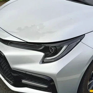 Paire de garniture sourcils phares avant de voiture noire pour Toyota Corolla 2019-2022 - Photo 1/6