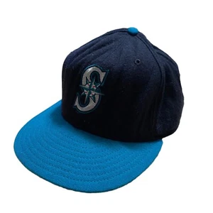 New Era 5950 Hat Cap Seattle Mariners 7 1/4 Fitted Pro Model Wool Made In USA - Picture 1 of 7