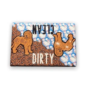 Goldendoodle Dog Dishwasher Magnet Kitchen Cleaning Accessories and Home Decor - Picture 1 of 12