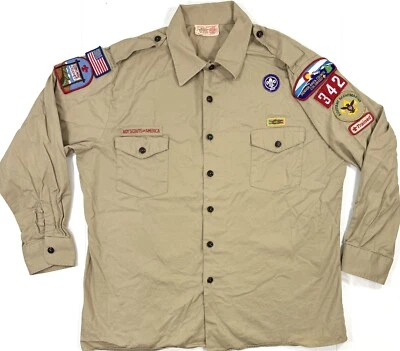 Vintage Boy Scouts Of America BSA Mens Official Shirt Size XL Long Sleeve USA - Image 1 of 4
