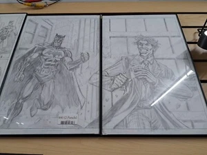 Bocetos a lápiz de Batman y Joker - Imagen 1 de 3