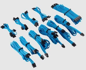 Corsair Premium Sleeved PSU Cable Type 4 For RM SF AX HX Power Supply Blue - Foto 1 di 5