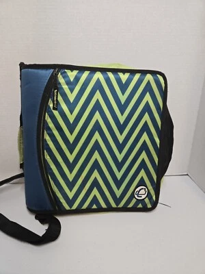 "Anillo en D Case-it The Z Binder de colección capacidad de 3"" azul verde tiene marca usado"  Foto 1 de 4