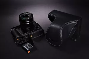 Custodia borsa fotocamera completa in vera pelle vera pelle per FUJIFILM X-PRO2 inferiore aperta - Foto 1 di 9