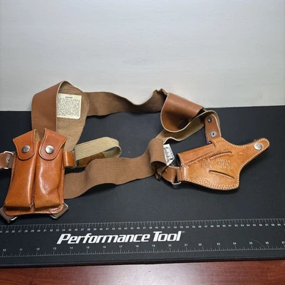 Bianchi Scorpio Shoulder Holster System 13A 13H 13B Beretta 92 F Rig Leather - Image 1 of 4