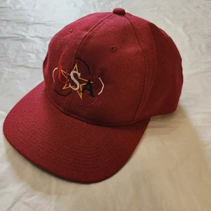 Gorra Youngan Team EE. UU. Ajustable Rojo Mezcla Lana De Colección Años 80 Talla Única - Imagen 1 de 7