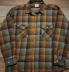Camisa De Colección Five Brother Franela Pesada a Cuadros Para Hombres Talla XL Campamento Años 80/90 Hecha en EE. UU. - Imagen 1 de 7