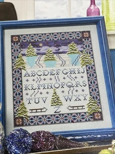 Sledding At Midnight Pattern Pages From Book Cross Stitch - Picture 1 of 3
