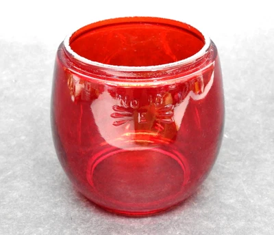 Embury No. Vintage 10 E Linterna Roja Rubí Globo 4" Nuevo Antiguo Stock Granero Ferrocarril Foto 1 de 4