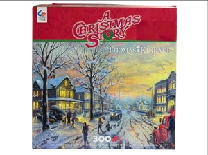 Jigsaw Puzzle "A Christmas Story" Thomas Kinkade 300 Piece w/ Bonus Poster   124 - Picture 1 of 5