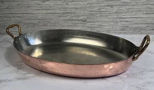 Vintage Williams Sonoma 16"X10" Kupfer Gratin Zinn gefüttert Kochgeschirr Made in France - Bild 1 von 12