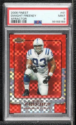 2006 Topps Finest X-Fractor 178/250 Dwight Freeney #41 PSA 9 MINT HOF - Image 1 of 3