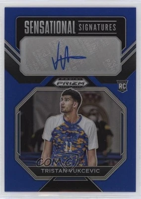 2023 Panini Prizm Draft Picks Blue /125 Tristan Vukcevic #SS-TVK Rookie Auto RC - Image 1 of 2