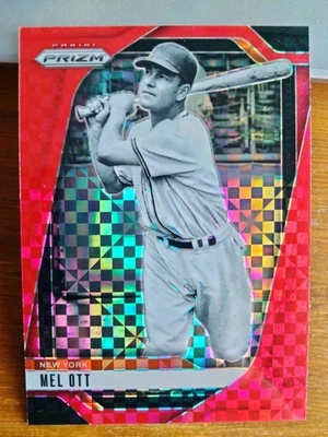 Panini Prizm Mel Ott 2025 rojo X-Fractor paralelo/99! Foto 1 de 2