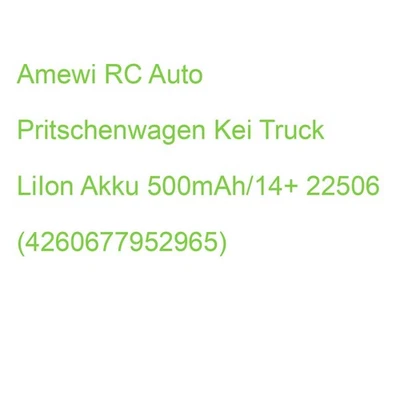 Amewi RC Auto Pritschenwagen Kei Truck LiIon Akku 500mAh/14+ 22506 (426067795296 - Bild 1 von 2
