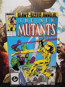 1987 Marvel Comics- The New Mutants #3 **GIANT-SIZED Annual** Comic Book Xmenbox - Picture 1 of 11