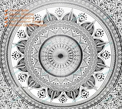 Conjunto de capa de edredom floral indiana mandala roupa de cama étnica boho cobertor capa Doona - Imagem 1 de 4