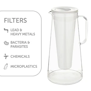 LifeStraw Home 7-Cup Glass Water Filter Pitcher with Silicone Base NEW - Picture 1 of 6