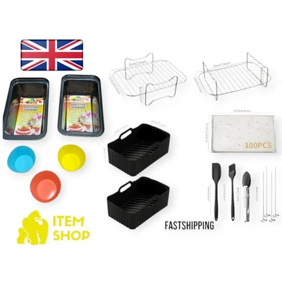 Accesorios para freidora de aire 11 piezas Ninja AF451UK AF300UK AF400UK Micrwave Foto 1 de 4