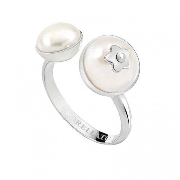 Anello Donna MORELLATO CHICCHE Perla Bianca Cuore 4 Misure NEW Acciaio - Immagine 1 di 1