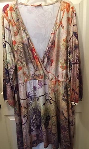 NWT 2X Simply Aster Bright Long Sleeve Dress New - Picture 1 of 7