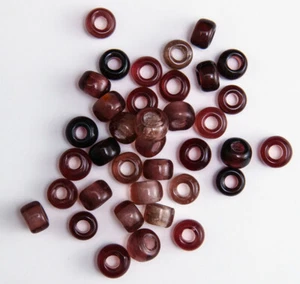 CROW/PONY GLASS BEAD - PURPLE TRANS. MIXTURE - 9mm -(100) - Picture 1 of 1