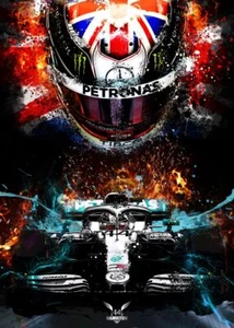 Póster Lewis Hamilton Car Racing Fórmula 1 Temporada Elige tu Talla - Imagen 1 de 1