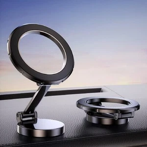 Ultra Magnetic Car Phone Mount Folding 360° Rotation All-Metal Cell Phone Holder - Picture 1 of 14
