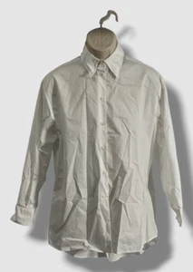 $590 MM6 Maison Margiela Men's White Long-Sleeve Dress Shirt Top Size IT38/US15 - Picture 1 of 2