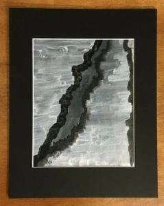 Original Ink Painting by Lori Clark Matted to 11" x 14" Plastic Sleeve GIFT! - Picture 1 of 4