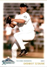 2001 Tacoma Rainiers Grandstand #23 Denny Stark Edgerton Ohio OH Baseball Card