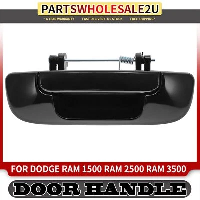 Tampa da caçamba preta alça lisa para Dodge Ram 1500 2002-2008 Ram 2500/3500 03-09 - Imagem 1 de 4