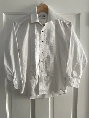 Camisa smoking branca gola deitada formatura casamento BM meninos média sudeste - Imagem 1 de 4