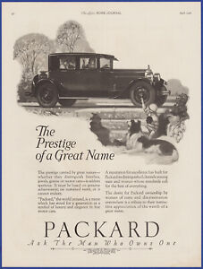 Vintage 1926 PACKARD Automobile Motor Car Art Décor Ephemera 20's Print Ad