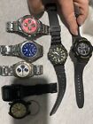 Seiko, Casio, Timex, fossil Mens Watch lot For parts, repair