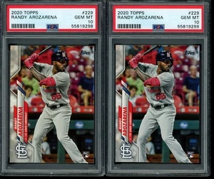 2020 Topps Series 1 Randy Arozarena RC #229 PSA 10 Gem Mint Rookie 2 Card Lot - Picture 1 of 2