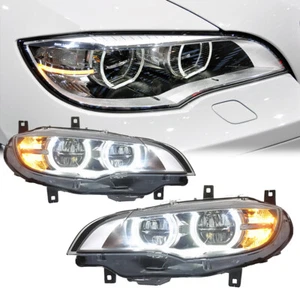 2X LED Scheinwerfer Für BMW X5 E70 X6 E71 2007-2014 Xenon HID Upgrade Lampe - Picture 1 of 16