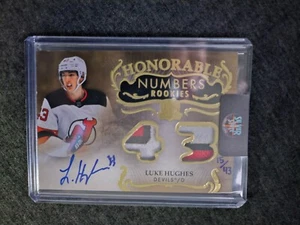 2023-24 The Cup - Luke Hughes - Honorable Numbers - Rookie Parch Auto - # 15/43 - Bild 1 von 2