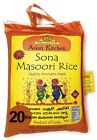 Kuchnia azjatycka Biała Sona Masoori Ryż starzejący się Torba 20 funtów, 20 funtów (9,08 kg)