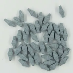 207120 *** 30 perles acrylique BLEU-GRIS aspect mat 16x7mm - Bild 1 von 2