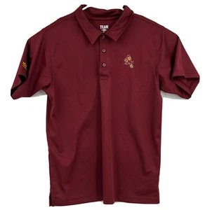 Arizona State Sun Devils Alumni Maroon Embroidered Polo Shirt Mens M Medium - Picture 1 of 7