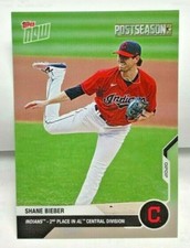 Shane Bieber 2020 Topps Now Postseason #PS-82 - CLEVELAND INDIANS - SP /157