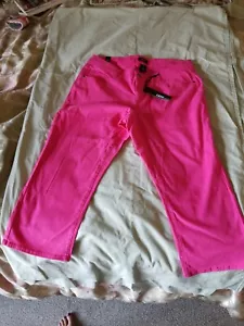 NEW 1826 jeans Womens Size 14 Cotton Blend Stretch CAPRI Pants Pink - Picture 1 of 6