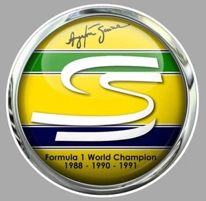 A. SENNA Formula one World Champion Sticker vinyle laminé ( optical illusion ) - Picture 1 of 1