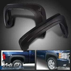 Fender Flares Fit For 2007-13 Chevy Silverado 1500 Crew Cab 5.8' Bed Wheel Cover - Picture 1 of 12