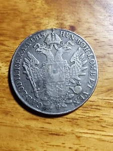 1818 V Austria Hungry Gulden Habsburg 1 Thaler Silver Coin KM 2162 - Picture 1 of 6