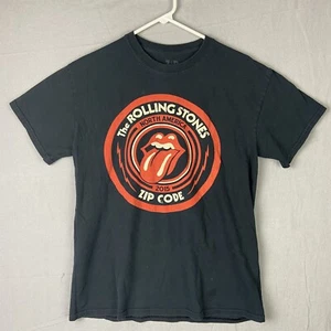 The Rolling Stones Zip Code North America 2015 Tour T-Shirt Men’s Size M Black - Picture 1 of 6